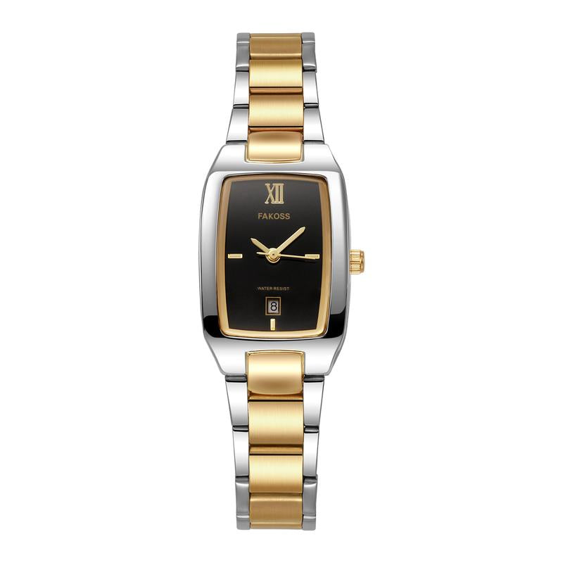 FAKOSS Watches for Women Updated Ladies Quartz Wrist Watches Stainless Steel Band Womens Small Gold Watch Luxury Casual Fashion Bracelet-042 New Watches
