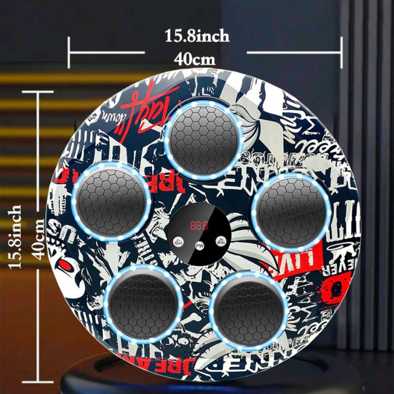 Wear Boxing Gloves Smart Music Boxing Machine with LED Counting, 9 Speed Adjustments, Wireless Mobile Connection, and Adjustable Height with Boxing Gloves Punching Bag