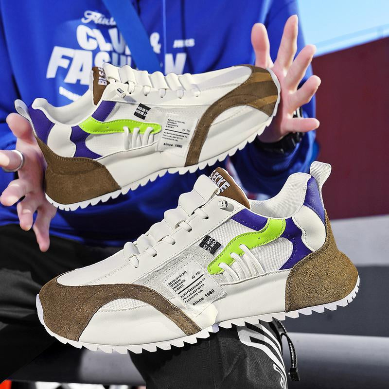 Men'S Casual Fashion Sports Shoes，Sneakers Outdoor Walking Jogging Camping, All Seasons Lace up Sneakers Closed Training Casual Shoe Trainer Running