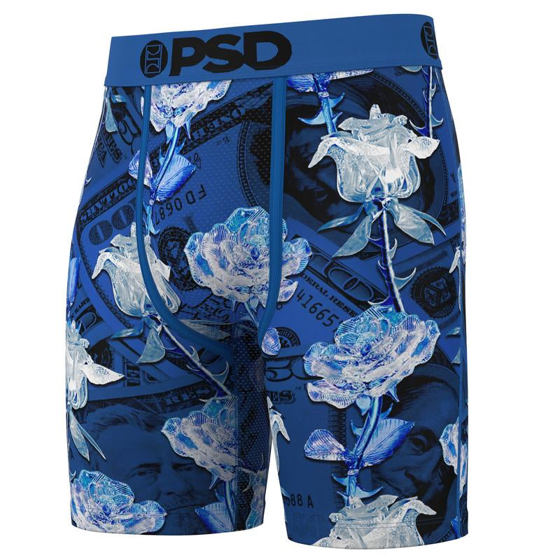 PSD Men'S the Blues Boxer Brief 3 Pack - Standard Length 7 Inch Inseam, Soft and Breathable Cotton Blend Fabric Menswear Activewear