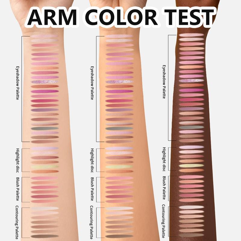 43 Color Eyeshadow Palette, Matte & Glitter Eye Shadows Powder, Shimmering Eye Shadow Makeup Products, High Pigmented Blendable Eye Makeup Products