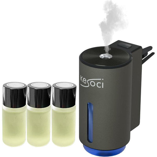 Smart Car Air Freshener: Revolutionary Smart Car Diffuser Vent Clip with 3 Exclusive 10 Ml Fragrances (White Tea, Shangri_La and Jasmine)