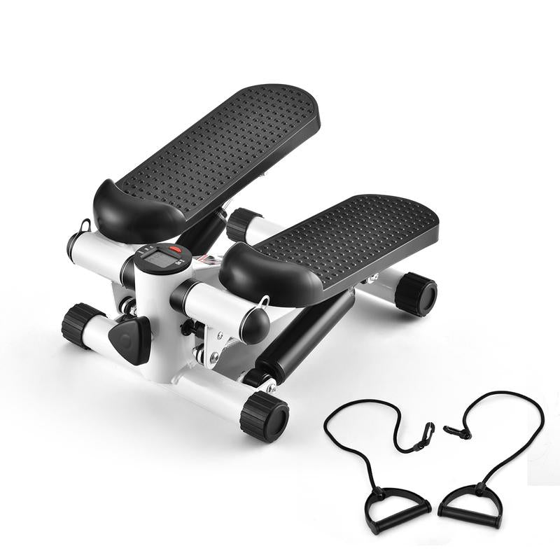 Mini Stepper with Resistance Band, Stair Stepping Fitness Exercise Home Workout Equipment for Full Body Workout,Step Machine W/Lcd Monitor