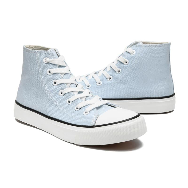 High Top Sneakers for Women Men, Casual Canvas Lace up Sneakers,Fashionable Canvas Tennis Board Shoes,Comfort Breathable Sport Shoes