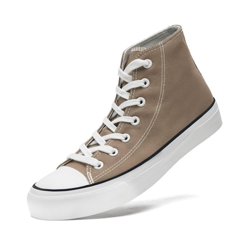 High Top Sneakers for Women Men, Casual Canvas Lace up Sneakers,Fashionable Canvas Tennis Board Shoes,Comfort Breathable Sport Shoes