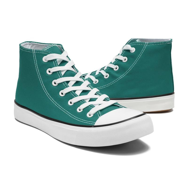High Top Sneakers for Women Men, Casual Canvas Lace up Sneakers,Fashionable Canvas Tennis Board Shoes,Comfort Breathable Sport Shoes
