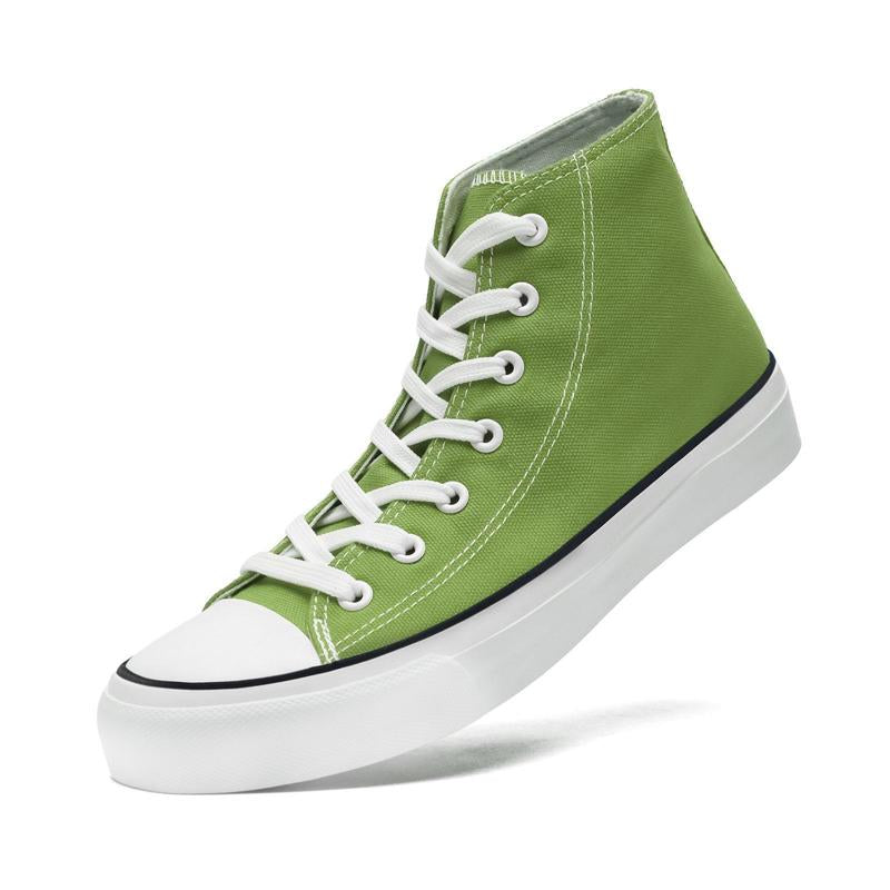 High Top Sneakers for Women Men, Casual Canvas Lace up Sneakers,Fashionable Canvas Tennis Board Shoes,Comfort Breathable Sport Shoes