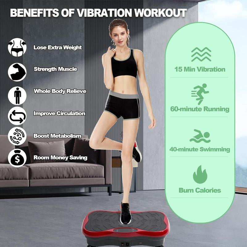 Vibration Plate Exercise Machine,Whole Workout Vibration Platform,Fitness Vibrating Plate Shake Plate,Vibration Plates for . Home Gym Workout Equipment for Women Men.