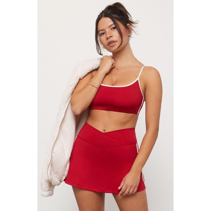 PAC 1980 Women'S PAC WHISPER Active Side Stripe Crossover Mini Skort