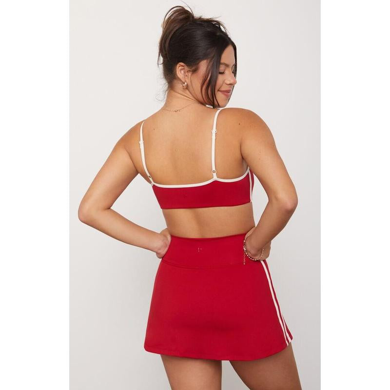 PAC 1980 Women'S PAC WHISPER Active Side Stripe Crossover Mini Skort