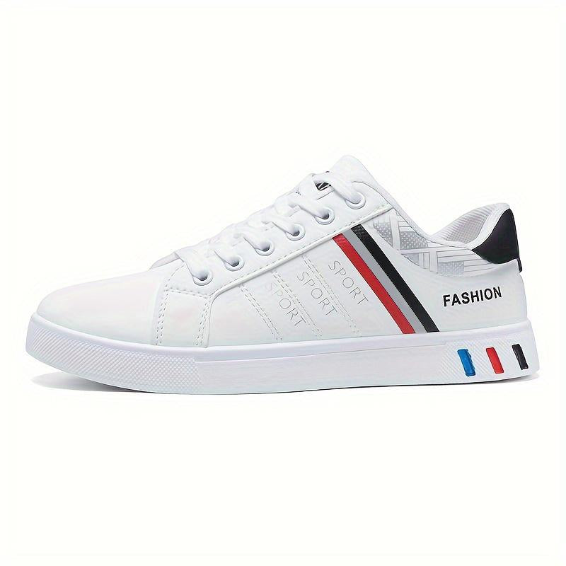 Men'S Solid Skateboard Shoes Low Top Lace up Comfy Sneakers for Outdoor Walking Jogging Campus, All Seasons