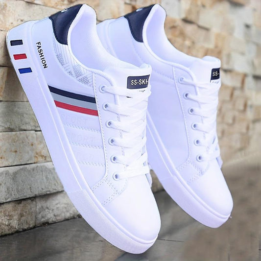 Men'S Solid Skateboard Shoes Low Top Lace up Comfy Sneakers for Outdoor Walking Jogging Campus, All Seasons