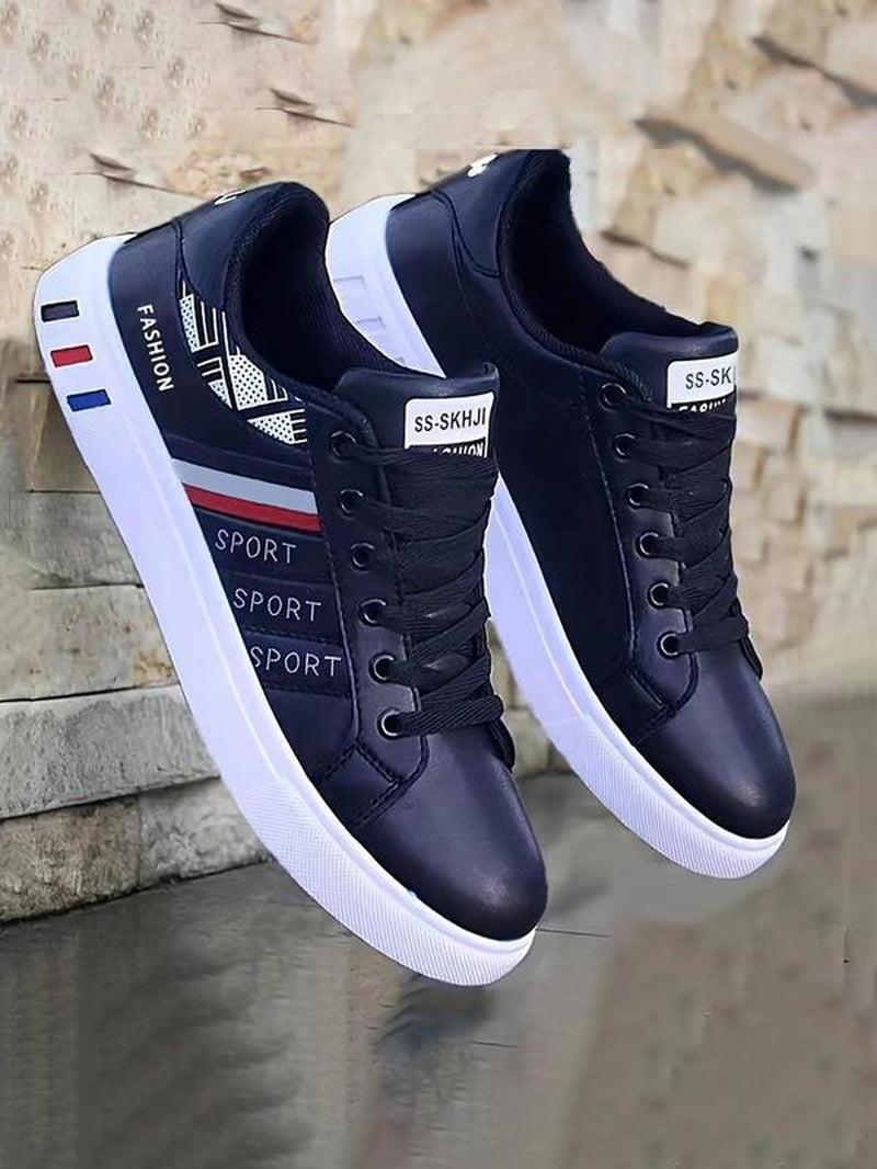 Men'S Fashionable Lace up Low Top Sneakers, Casual Comfortable Breathable Sports Running Casual Sneakers, Male All-Match round Toe Casual Samba Shoes for Daily Wear, Valentine'S Day Gifts