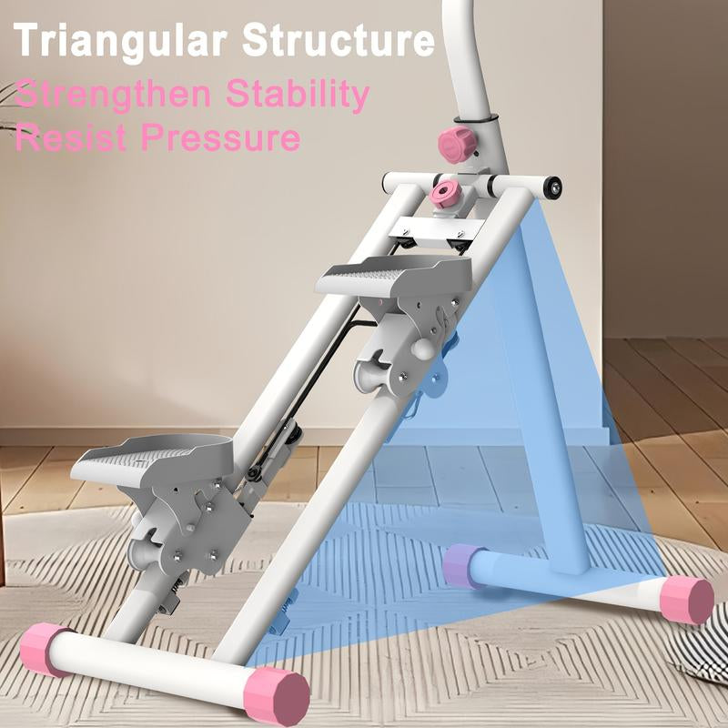 Stair Stepper for Home Gym Exercise, New Version Vertical Climber Machine for Full-Body Workout, Compact Folding Cardio Exercise Climber with Extended Step Range, Adjustable Handlebar & Pedals