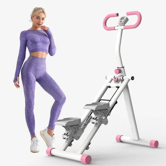 Stair Stepper for Home Gym Exercise, New Version Vertical Climber Machine for Full-Body Workout, Compact Folding Cardio Exercise Climber with Extended Step Range, Adjustable Handlebar & Pedals