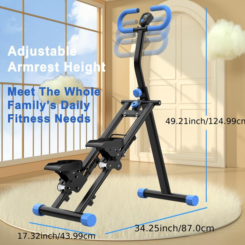 Stair Stepper for Home Gym Exercise, New Version Vertical Climber Machine for Full-Body Workout, Compact Folding Cardio Exercise Climber with Extended Step Range, Adjustable Handlebar & Pedals