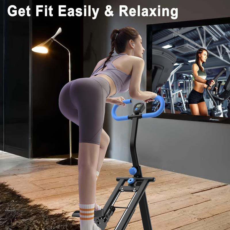 Stair Stepper for Home Gym Exercise, New Version Vertical Climber Machine for Full-Body Workout, Compact Folding Cardio Exercise Climber with Extended Step Range, Adjustable Handlebar & Pedals