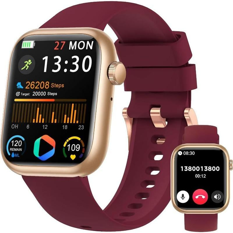 【2025 Latest Model】Smart Watch(Answer/Make Call), 1.83" Fitness Smart Watches for Men Women with Heart Rate/Blood Oxygen Monitor, Sleep Tracker, Pedometer, 120+ Sport Modes, IP68 Waterproof Fitness Tracker for Android Iphone