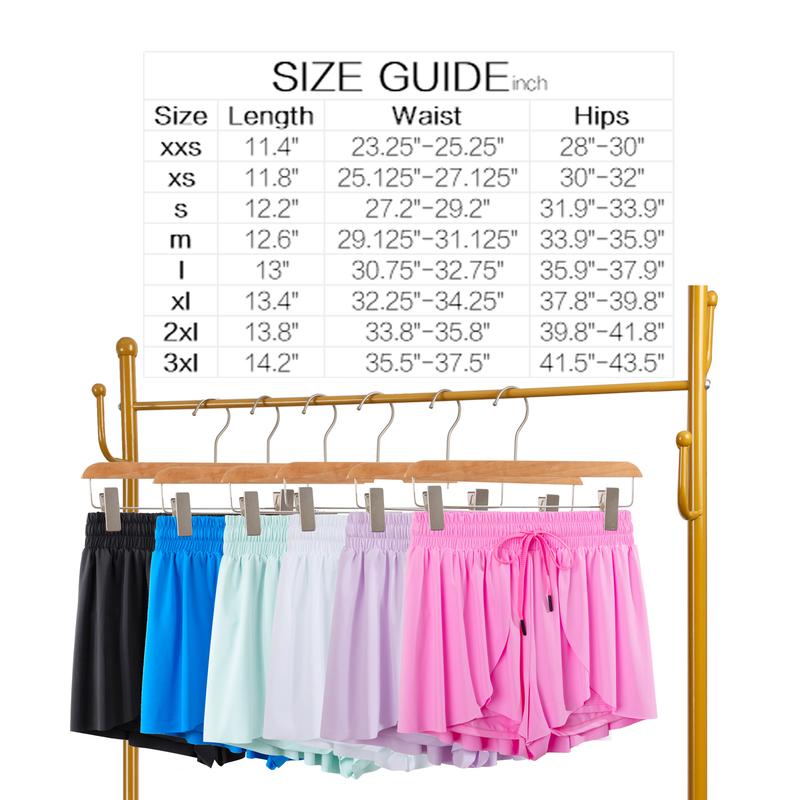 2 in 1 Flowy Athletic Gym Yoga Workout Running Shorts for Women Active Wear Spandex High Waisted with Pockets Drawstring Biker Bike Tennis Golf Skirt Cheer Dance Lounge Skort Cute Comfy Teen Girls Trendy Clothes Casual Summer Swim Beach Outfits